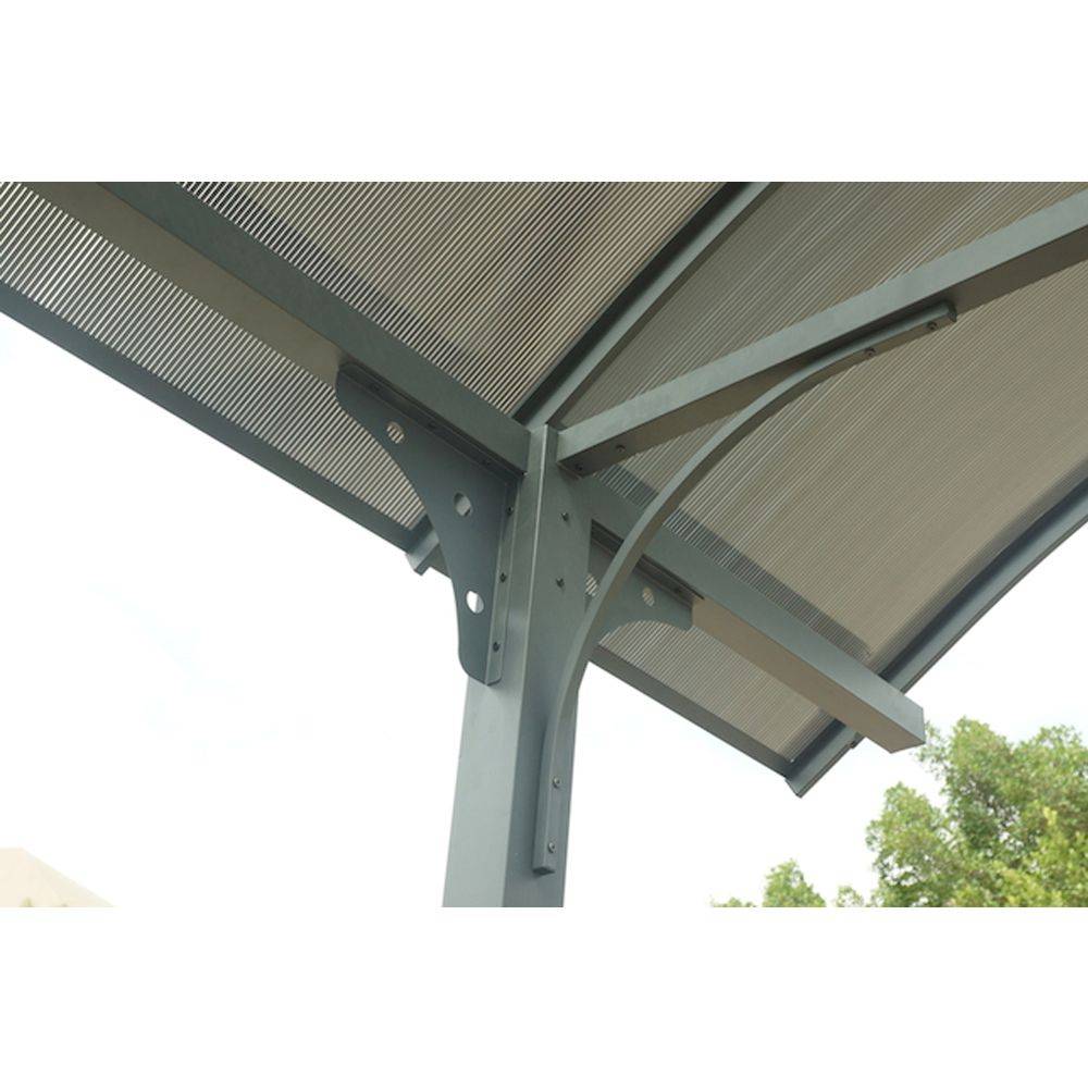 Carport pour camping-car aluminium gris anthracite 27,51 m² - HABRITA - Image 2