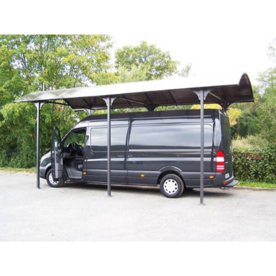 Carport pour camping-car aluminium gris anthracite 27,51 m² - HABRITA - Image 9