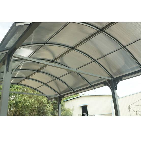 Carport pour camping-car aluminium gris anthracite 27,51 m² - HABRITA - Image 8