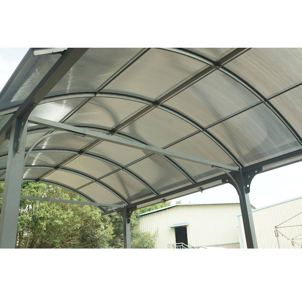Carport pour camping-car aluminium gris anthracite 27,51 m² - HABRITA - Image 8