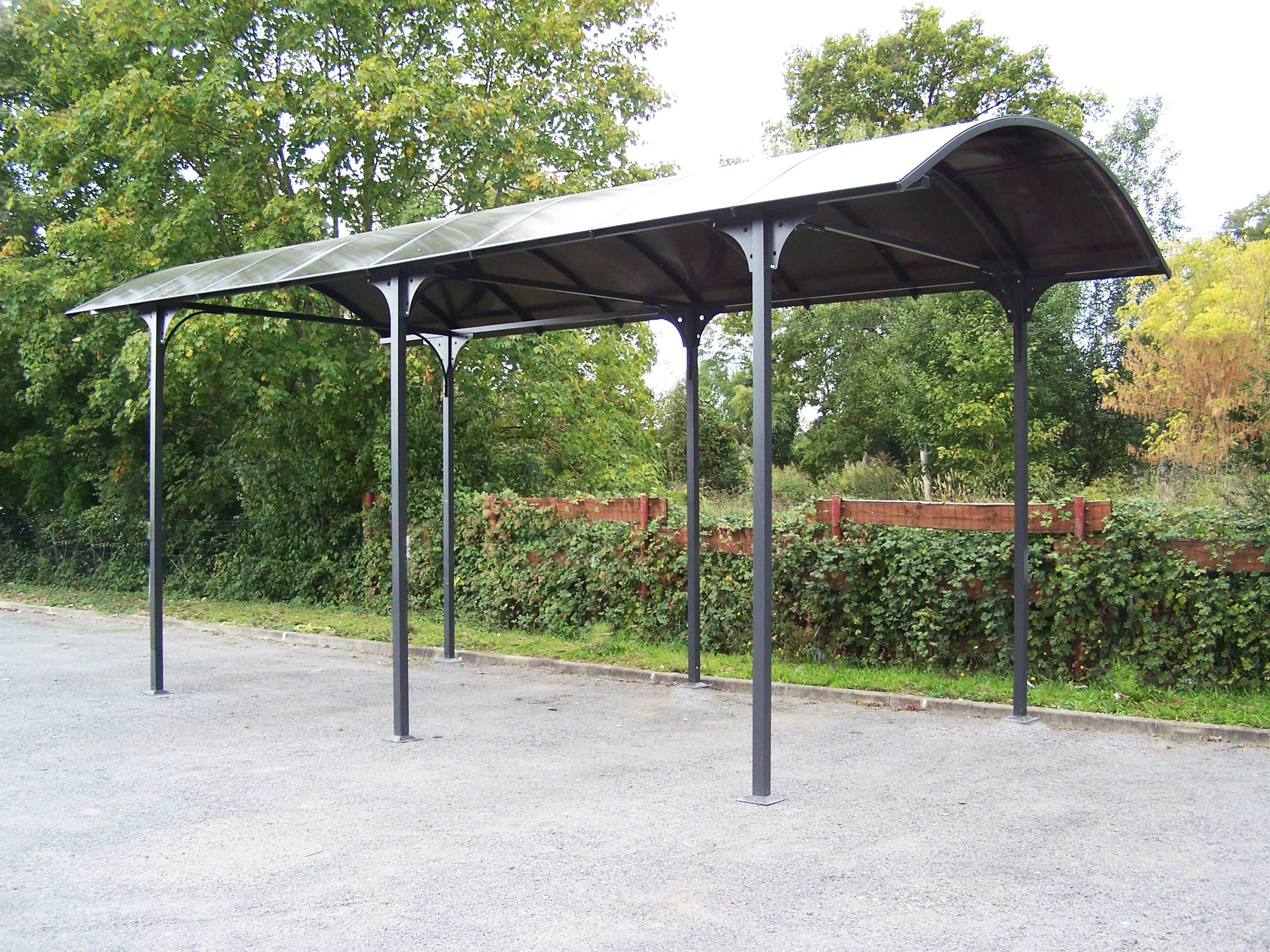 Carport pour camping-car aluminium gris anthracite 27,51 m² - HABRITA - Image 18