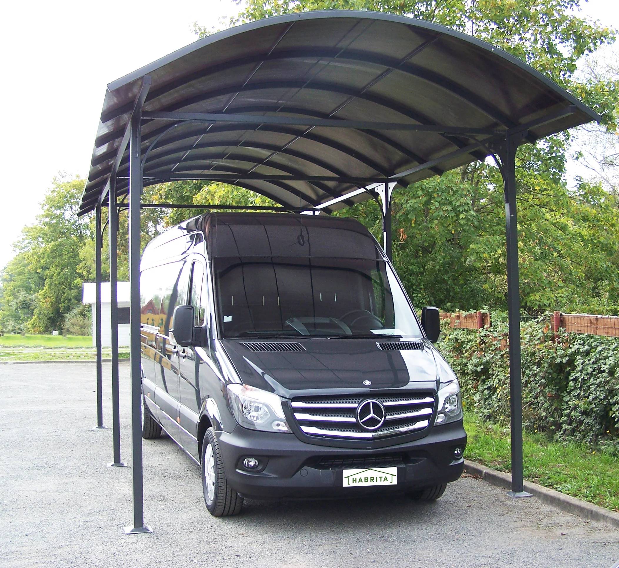 Carport pour camping-car aluminium gris anthracite 27,51 m² - HABRITA - Image 15