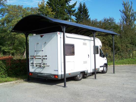 Carport pour camping-car aluminium gris anthracite 27,51 m² - HABRITA - Image 19