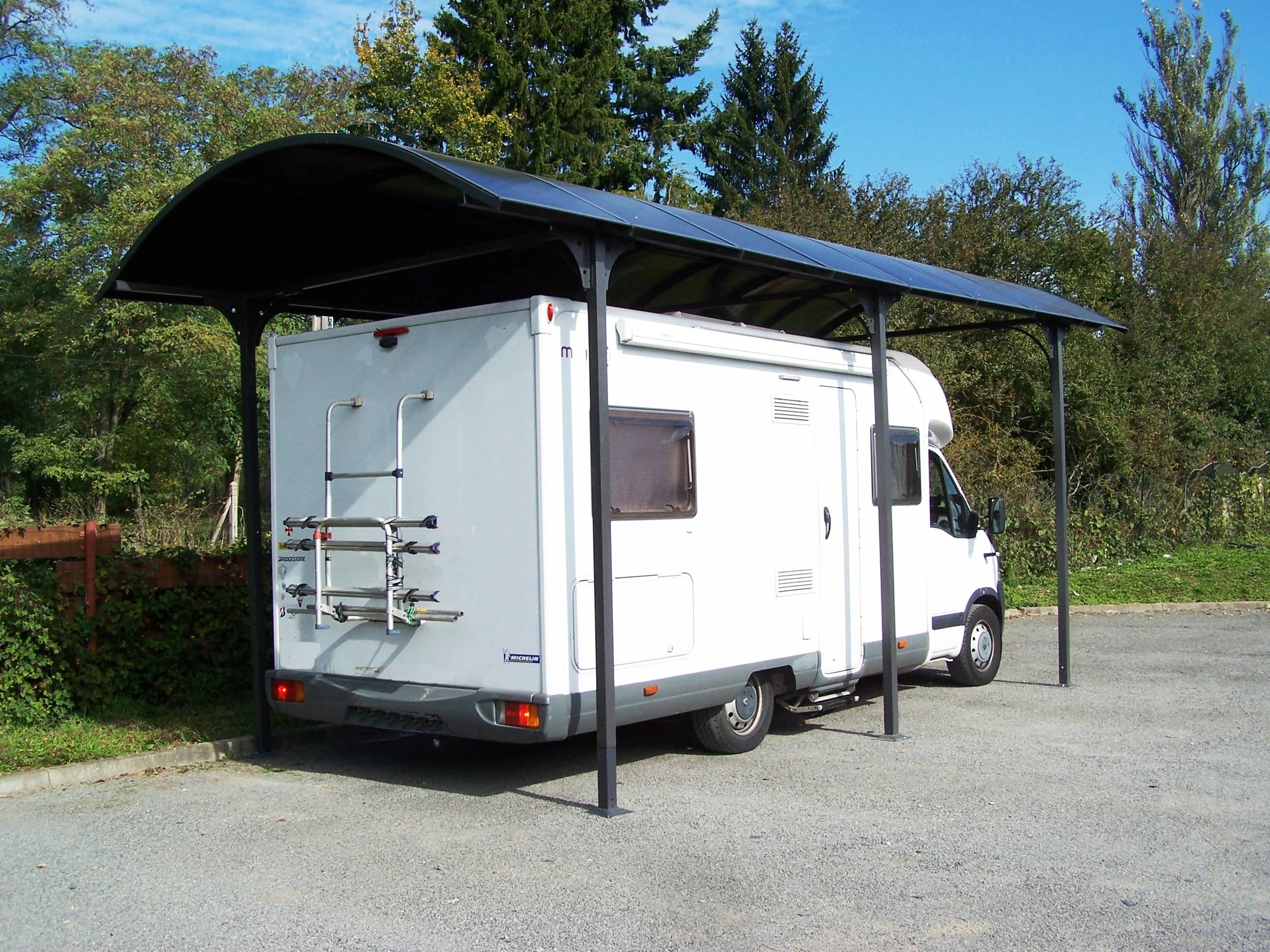 Carport pour camping-car aluminium gris anthracite 27,51 m² - HABRITA - Image 19