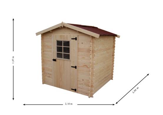 Habrita - Abri de Jardin Bois Naturel 4,28m² Ep.28mm – HABRITA - Image 8