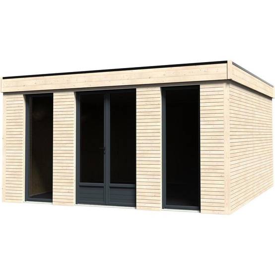 Decor et Jardin - Abri De Jardin Bois Toit Plat Semi-Habitable 24,7m² Ep.90mm – DECOR ET JARDIN - Image 2