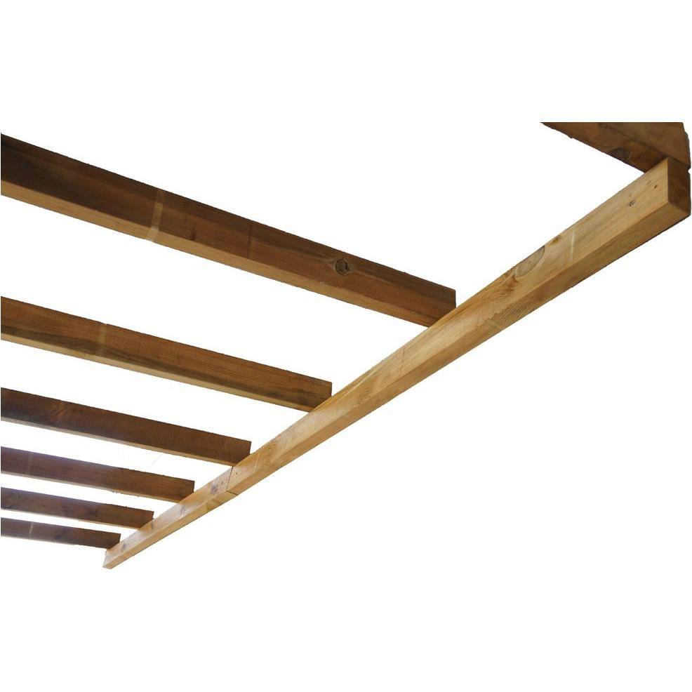 Toit-terrasse Pergola Bois Marron - CHALET & JARDIN - Image 1