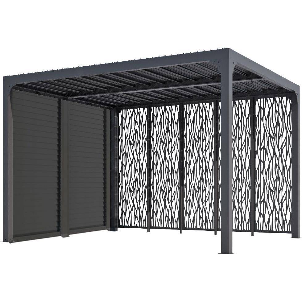 Pergola bioclimatique aluminium gris anthracite - HABRITA - Image 4