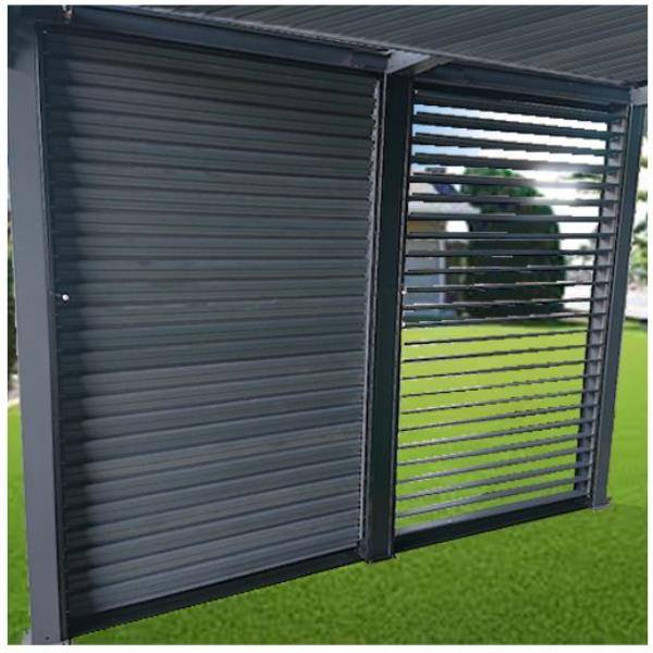 Pergola autoportante bioclim. Alu. Vantelles latérales 10,80 m2 - Image 7
