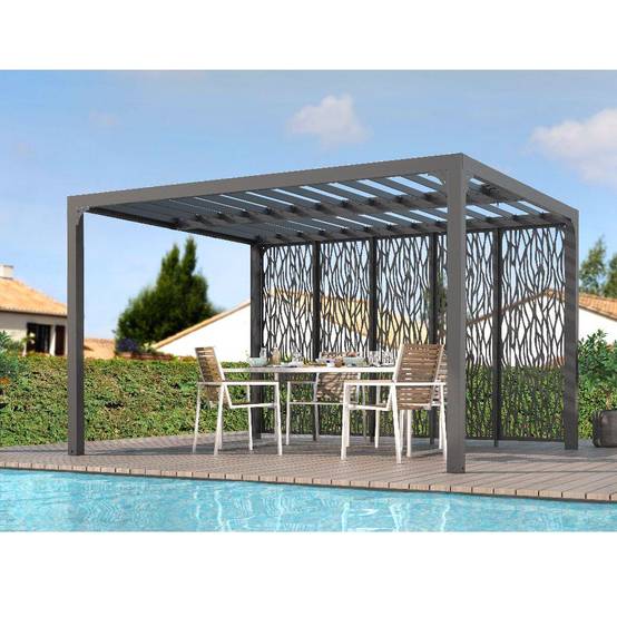 Pergola autoportante bioclima. alu. 5 panneaux Moucha. 10,80 m2 - Image 4