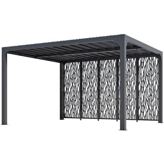 Pergola autoportante bioclima. alu. 5 panneaux Moucha. 10,80 m2 - Image 5