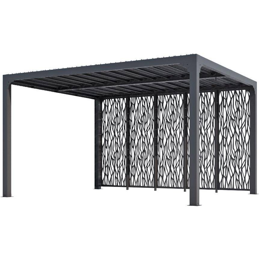 Pergola autoportante bioclima. alu. 5 panneaux Moucha. 10,80 m2 - Image 5