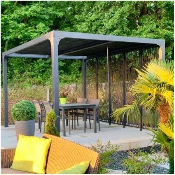 Pergola autoportante bioclima. alu. 5 panneaux Moucha. 10,80 m2 - Image 2