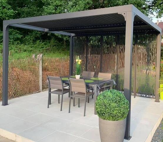 Pergola autoportante bioclima. alu. 5 panneaux Moucha. 10,80 m2 - Image 8