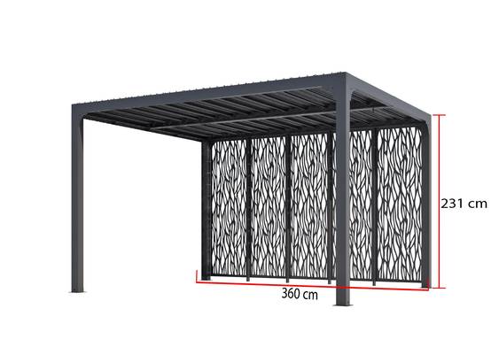 Pergola autoportante bioclima. alu. 5 panneaux Moucha. 10,80 m2 - Image 6