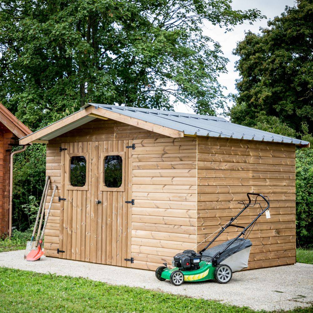 Habrita - Abri de jardin Bois Thermo-Chauffé 10,33m² Ep.19mm - HABRITA
