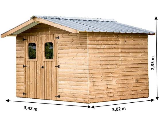 Habrita - Abri de jardin Bois Thermo-Chauffé 10,33m² Ep.19mm - HABRITA - Image 12