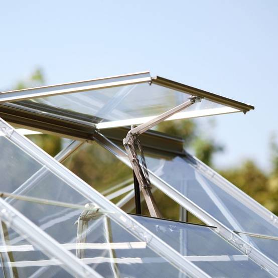 LAMS - Serre de jardin verre trempé aluminium brut 11,75 m² Luxia avec embase - Lams - Image 3