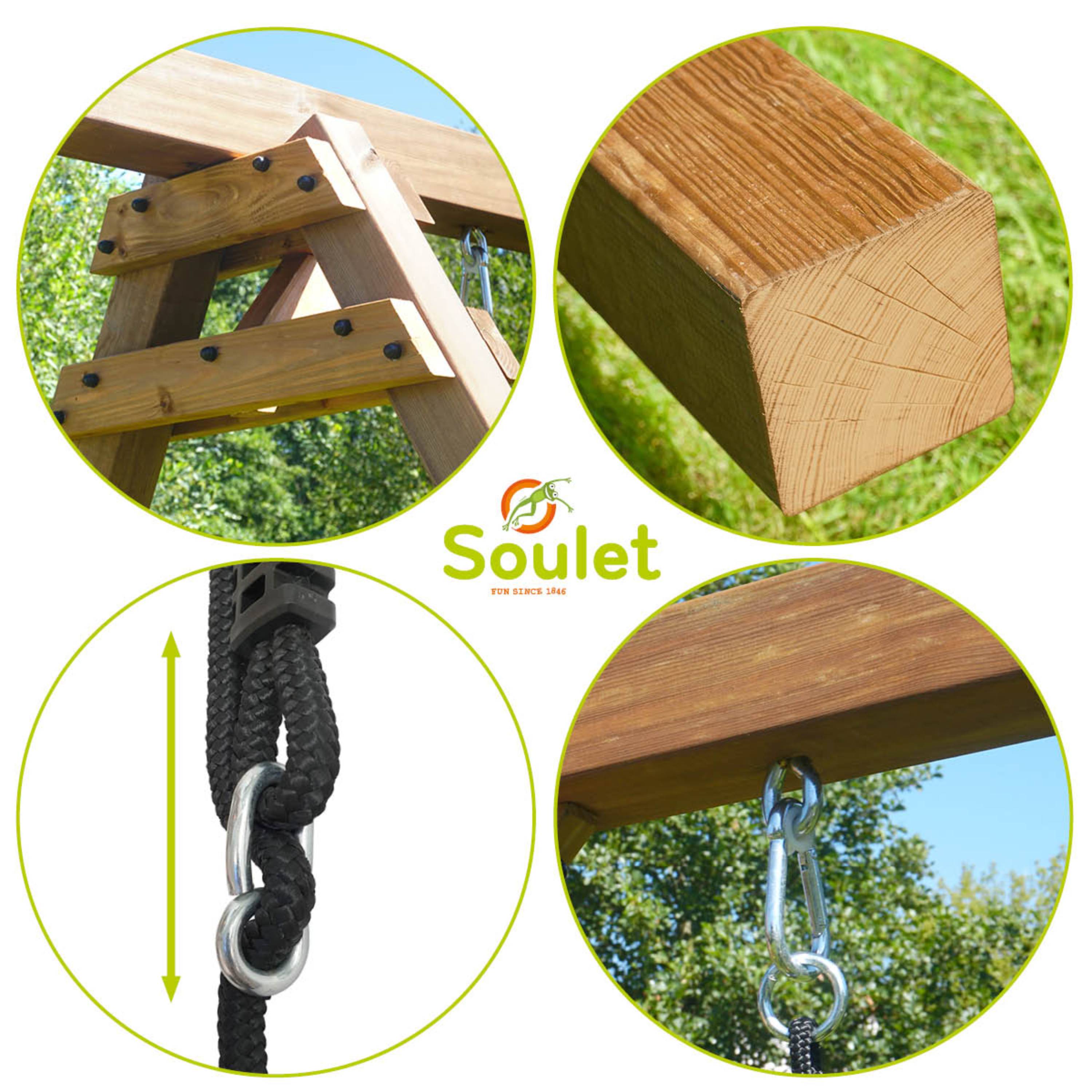 Soulet - Portique bois balançoire et siège bébé - SOULET - Image 5