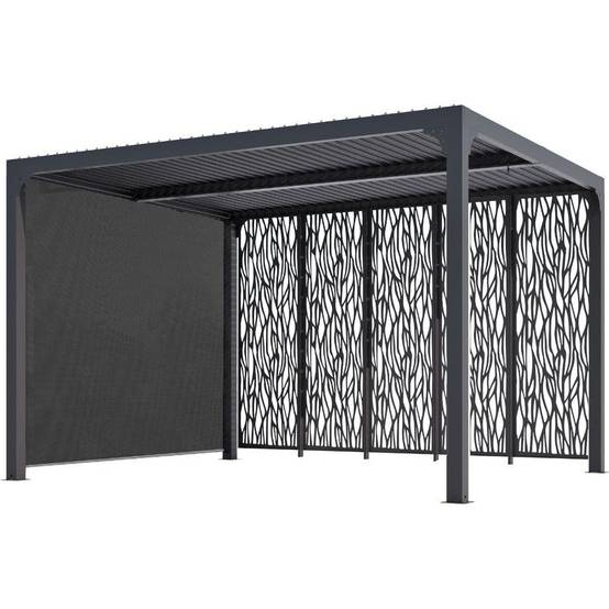 Pergola autoportante bioclima. Alu. Panneaux et Rideau 10,80m2 - Image 4