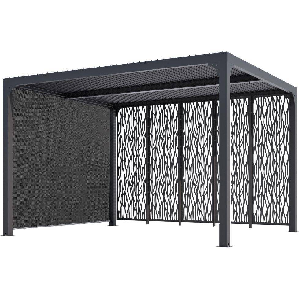 Pergola autoportante bioclima. Alu. Panneaux et Rideau 10,80m2 - Image 4