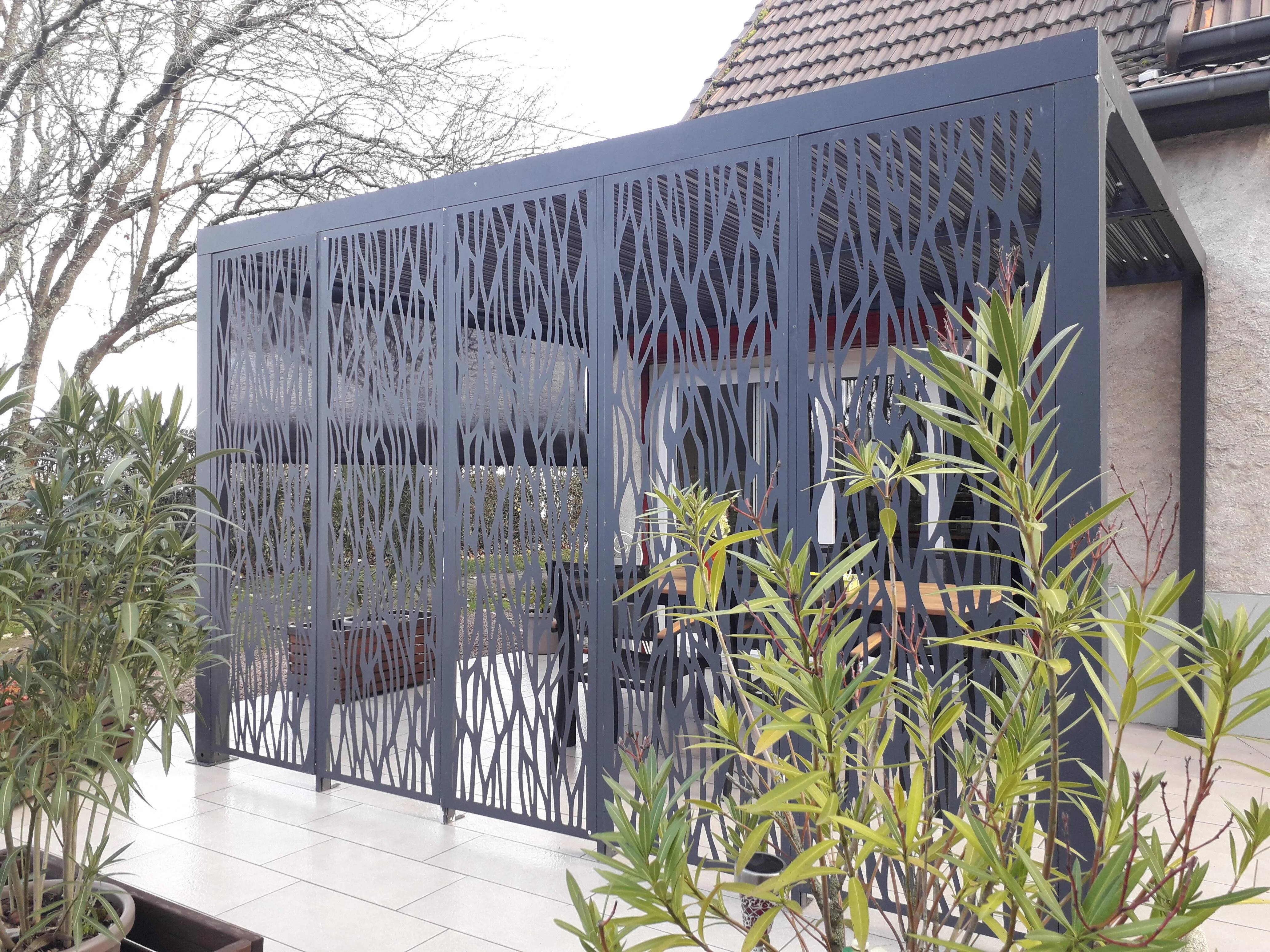 Pergola autoportante bioclima. Alu. Panneaux et Rideau 10,80m2 - Image 11