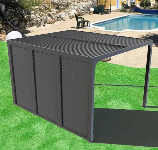 Pergola autoport biocli. Alu Vantelles lat. côté 3m60- 10,80m2 - Image 4