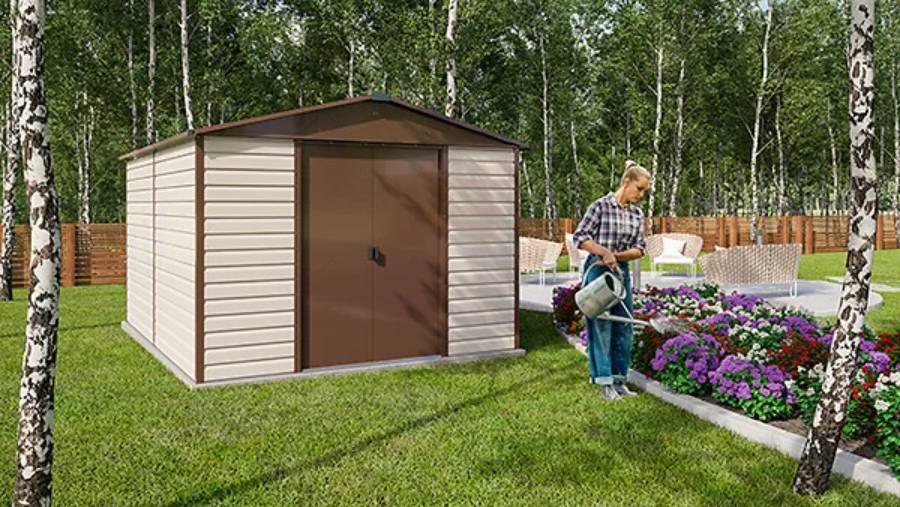 Yardmaster - Abri de jardin métal 11,39 M2 Ep. 0,30 mm Trigano
