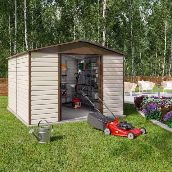 Yardmaster - Abri de jardin métal 11,39 M2 Ep. 0,30 mm Trigano - Image 3