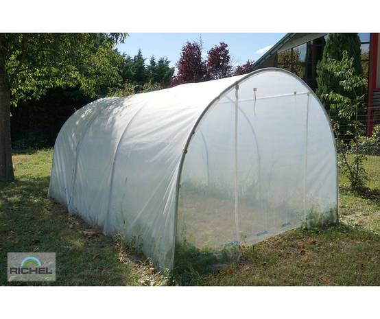 Richel Serre - Serre maraichère 13,5m² pied droit 1 porte zip acier galva PE L. 4,5 x l. 3 x H. 2 m – Richel serre - Image 7