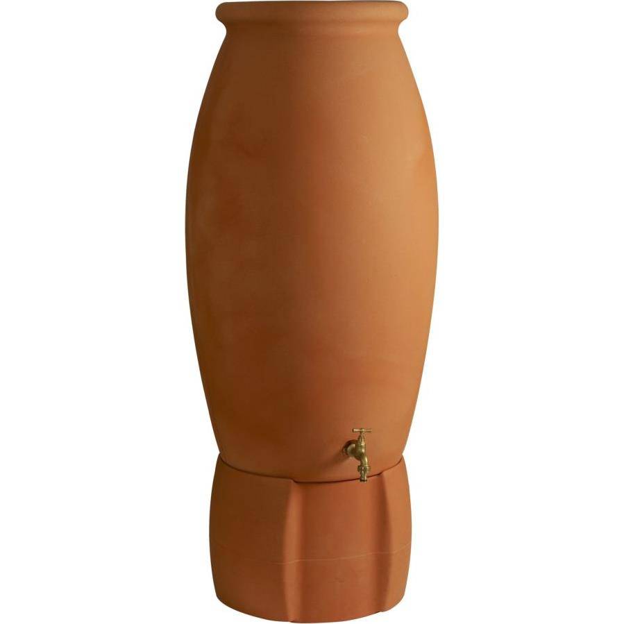 Belli - Récupérateur d'eau de pluie Jarre PE coloris terre cuite 235L Ø 60 x H. 146 cm + accessoires – BELLI - Image 1