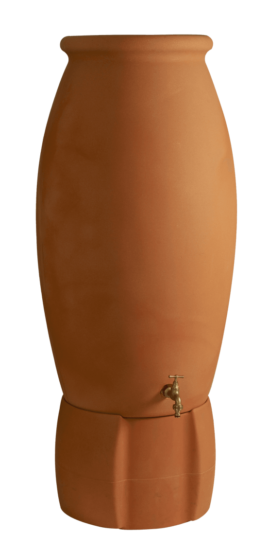 Belli - Récupérateur d'eau de pluie Jarre PE coloris terre cuite 235L Ø 60 x H. 146 cm + accessoires – BELLI - Image 3