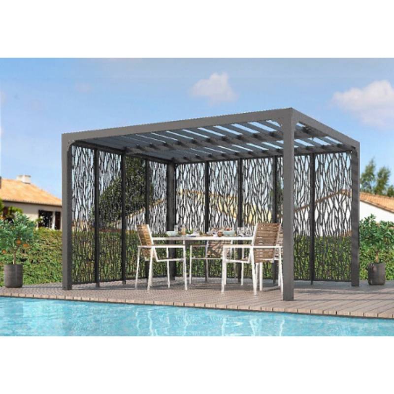 Pergola autoportante bioclim alu av panneaux sur 2 côtés 10,80 m2 - Image 2