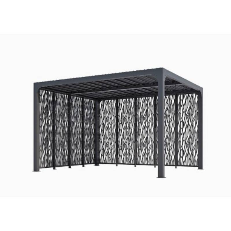 Pergola autoportante bioclim alu av panneaux sur 2 côtés 10,80 m2 - Image 1
