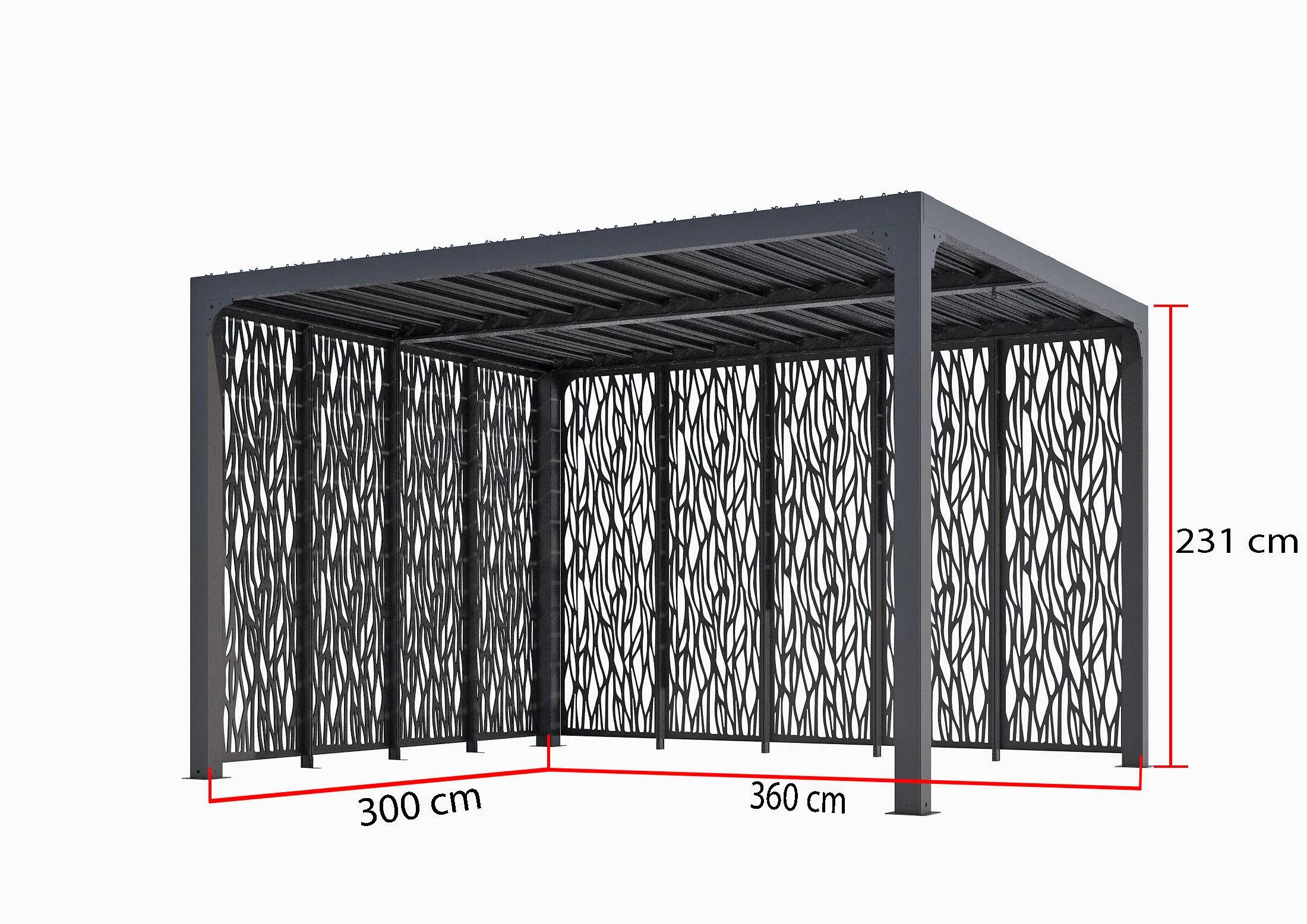 Pergola autoportante bioclim alu av panneaux sur 2 côtés 10,80 m2 - Image 6