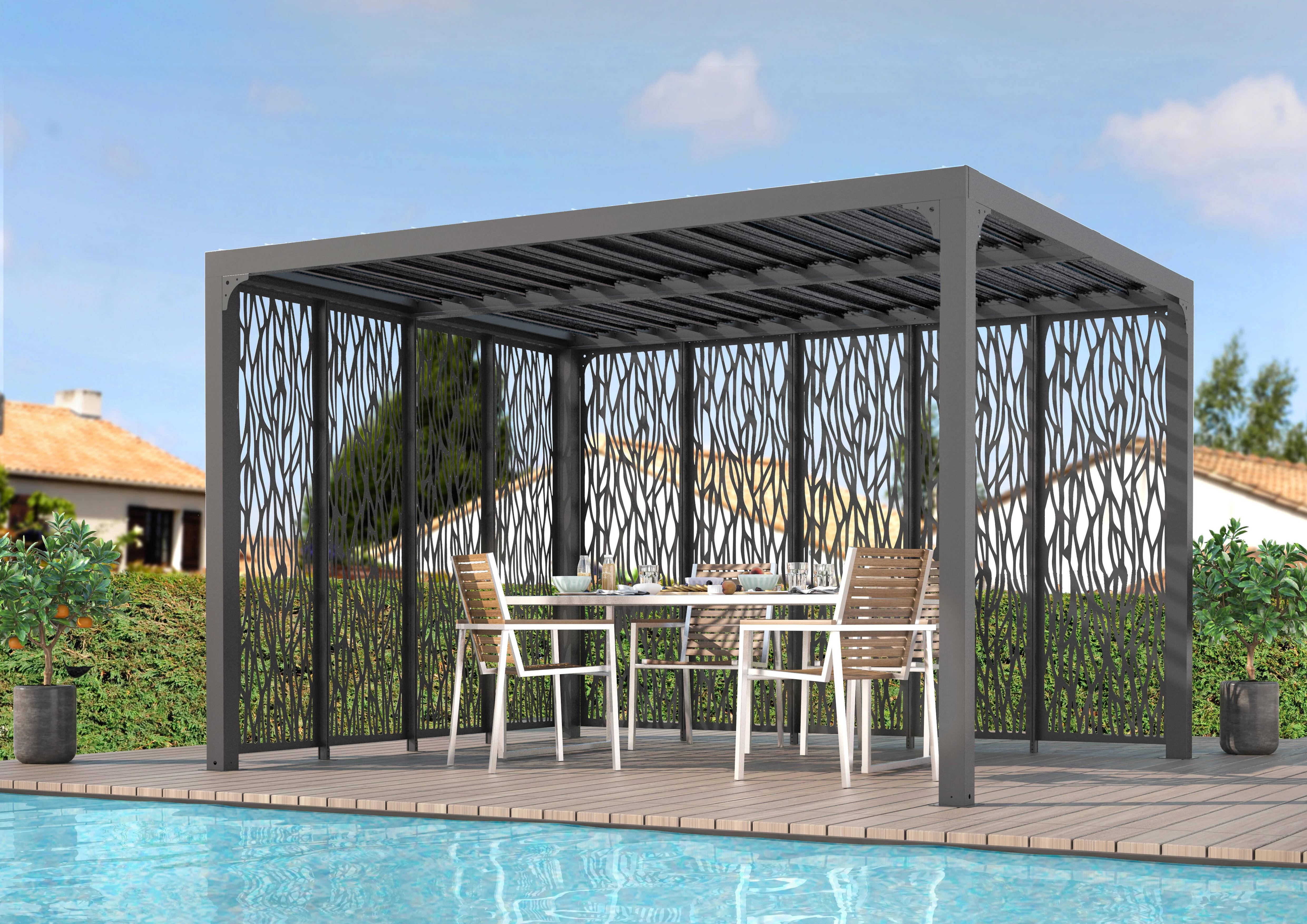 Pergola autoportante bioclim alu av panneaux sur 2 côtés 10,80 m2 - Image 4