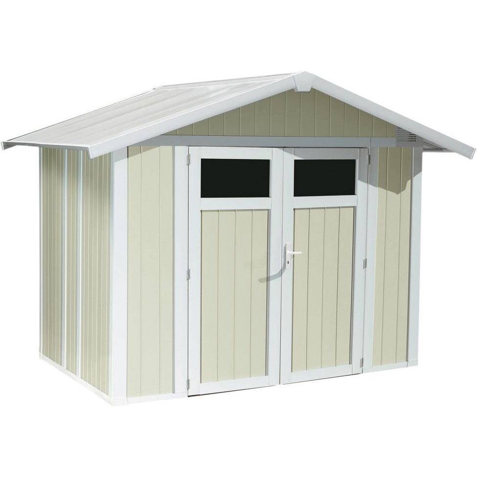 Grosfillex - Abri De Jardin PVC Gris Vert 4,9m² Ep.26mm Utility - GROSFILLEX - Image 2