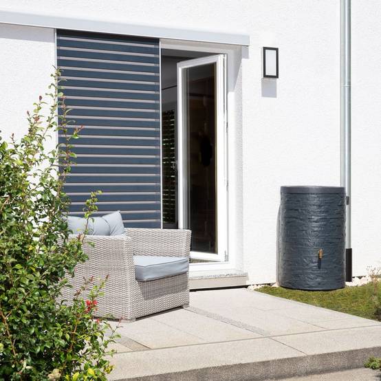Graf - Récupérateur d'eau de pluie 250L robinet, collecteur et couvercle inclus gris graphite - GRAF - Image 5