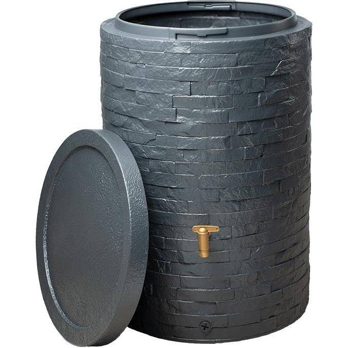 Graf - Récupérateur d'eau de pluie 250L robinet, collecteur et couvercle inclus gris graphite  - GRAF - Image 1