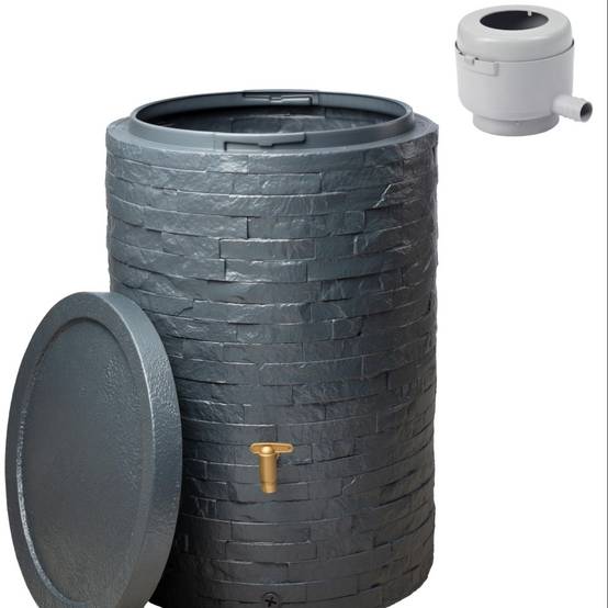 Graf - Récupérateur d'eau de pluie 250L robinet, collecteur et couvercle inclus gris graphite - GRAF - Image 3