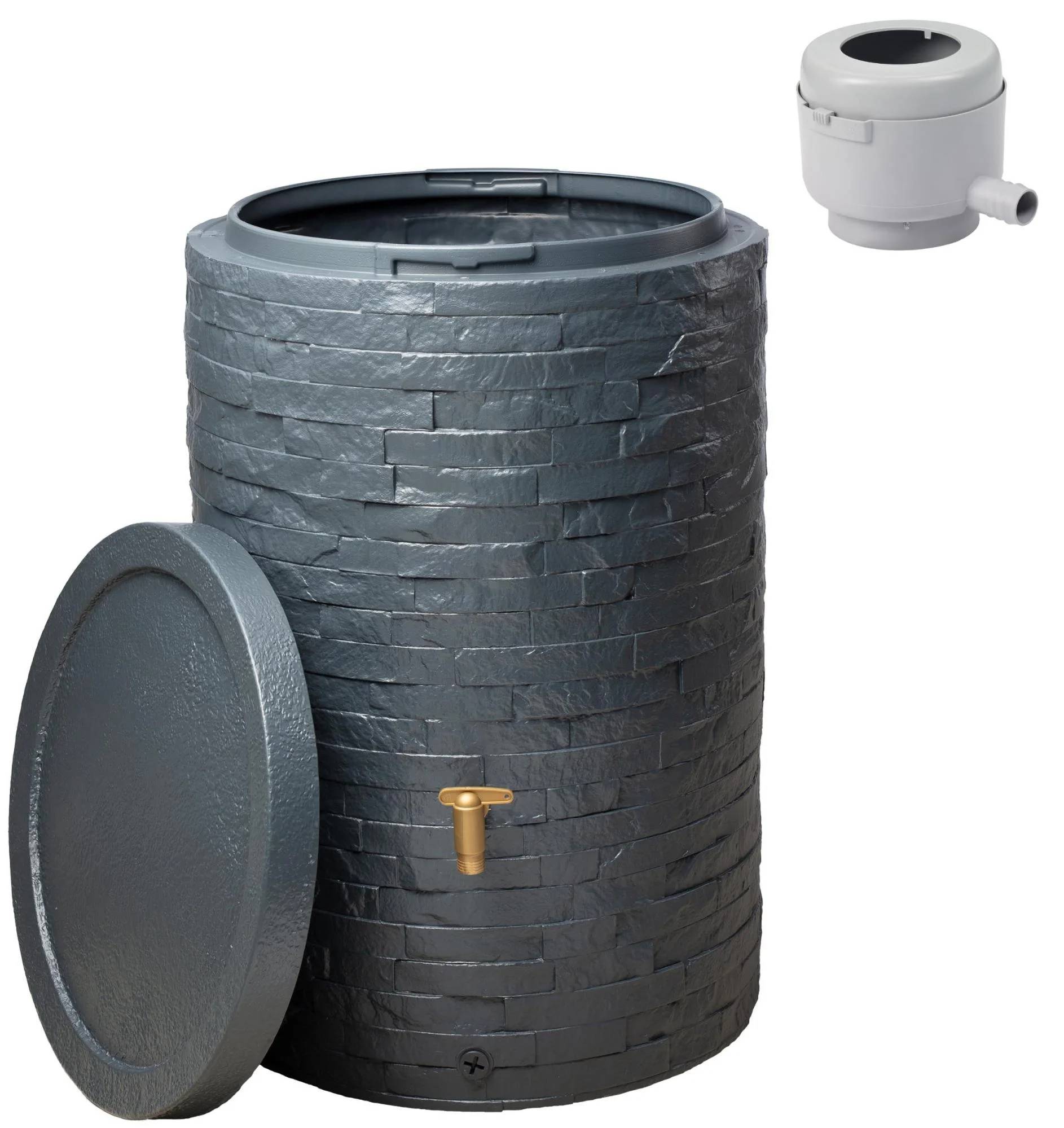 Graf - Récupérateur d'eau de pluie 250L robinet, collecteur et couvercle inclus gris graphite  - GRAF - Image 7