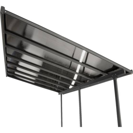Tonnelle adossée aluminium et toit en polycarbonate 9.21 M2 - Image 7