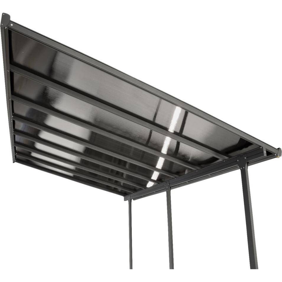 Tonnelle adossée aluminium et toit en polycarbonate 9.21 M2 - Image 7