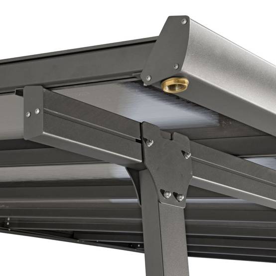Tonnelle adossée aluminium et toit en polycarbonate 9.21 M2 - Image 2