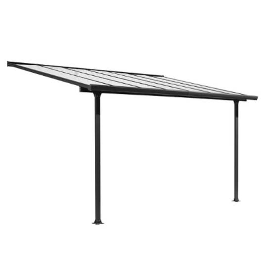 Tonnelle adossée aluminium et toit en polycarbonate 9.21 M2 - Image 1