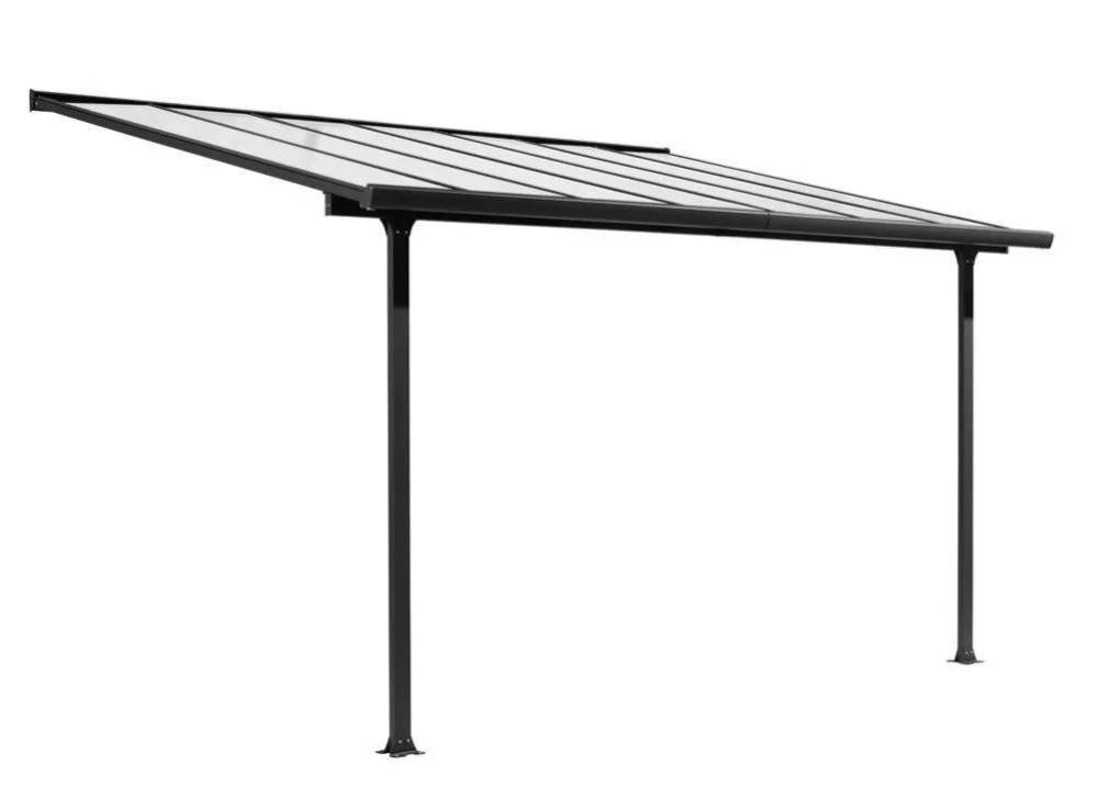 Tonnelle adossée aluminium et toit en polycarbonate 9.21 M2 - Image 11
