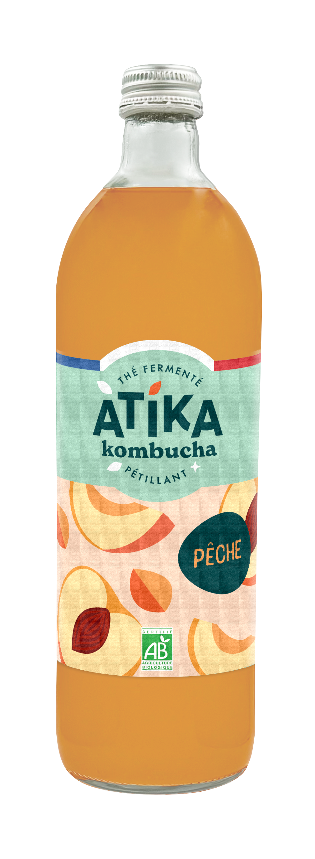 Atika - Kombucha Durazno Bio 75 cl - Atika