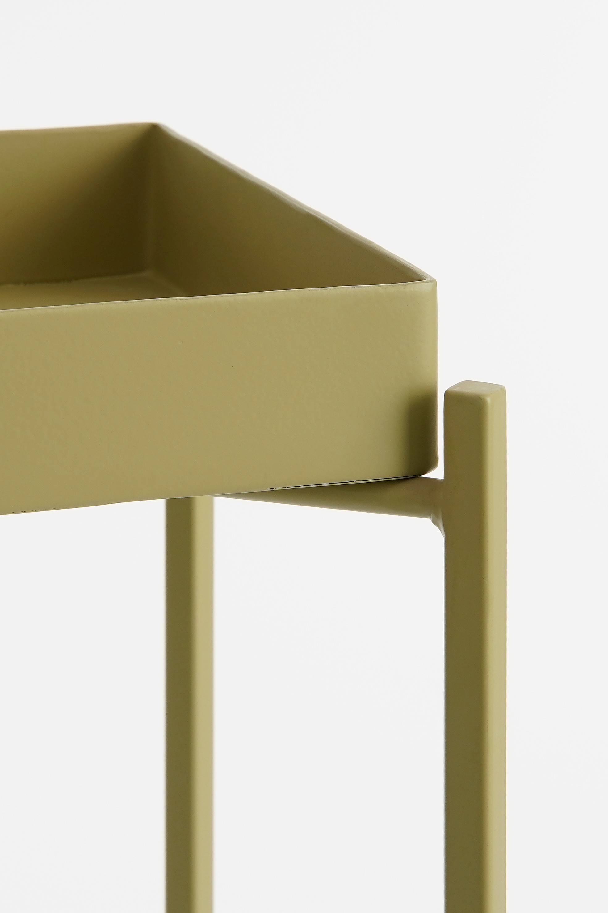 Support de plante type table métal vert clair L.21.5 cm-l.21.5 cm-H.68 cm - Mica decorations - Imagen 4