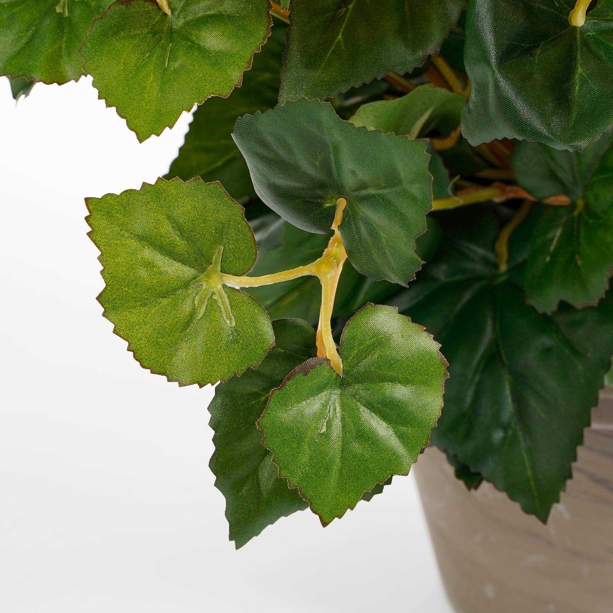 Plante artificielle bégonia polyester rose saumon H.37 cm Ø36 cm - Mica decorations - Imagen 1