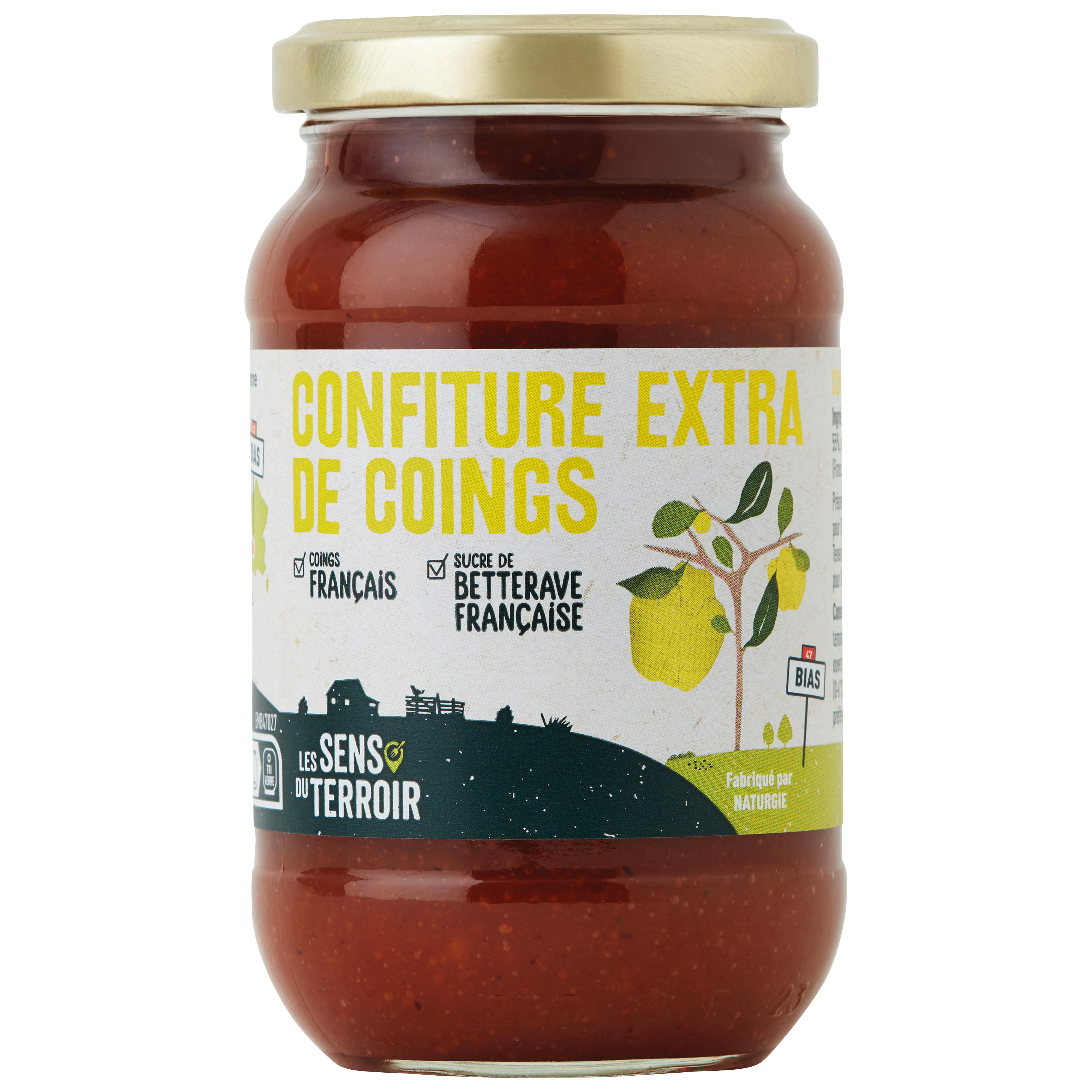 Les Sens du Terroir - Confiture extra de coings 320 g - Les Sens du Terroir